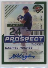 2024 Panini Prospect Edition Green Prizm Signatures Gabriel Hughes #177 Auto 4g8