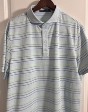 G/FORE Men's Multi Stripe Tech Piqu Golf Polo - Men s Size L