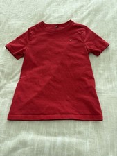 Tommy Hilfiger Logo T Shirt Red Youth Size 8-10