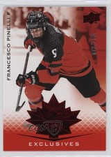 2021 Upper Deck Team Canada Juniors Exclusives 70/250 Francesco Pinelli #92 e9p