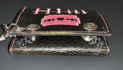 RARE NEW Vintage HIM Chain Wallet HEARTAGRAM Razor Blade Black