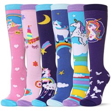 Girls Knee High Long Boot Socks Cozy Fun Warm Animal Cotton Socks for Kids