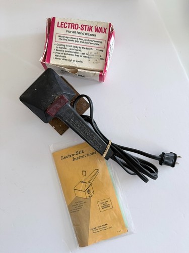 Vintage Lectro-Stik Waxer for Graphic Arts & Partial Box of Refill Wax