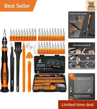38-Piece Precision Screwdriver Set with Rotating Handle - Ideal for Electronics