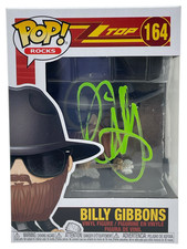 Billy Gibbons Signed Autograph ZZ TOP Funko Pop Rocks 164 Figure Beckett BAS COA