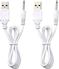 2 Pack Fast Charging Replacement USB Cable DC Charger Cord - 2 Ft - 2.5Mm