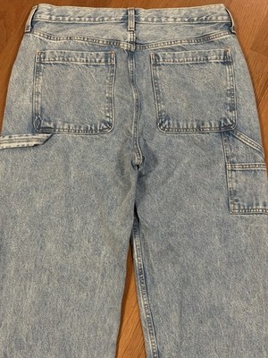 Abercrombie & Fitch Mens Baggy Authentic Rigid Denim Light Wash Jeans Wide 34x34
