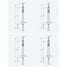 4x MAGNETI MARELLI GLÜHKERZEN 062900088304 passend für 4-ZYLINDER TOYOTA AURIS
