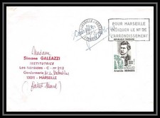 10148 Lettre cover Bouches du rhone N°1707 bergès 1972 signé Marseille corderie
