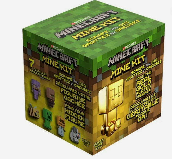 Minecraft Mine Kit Scrape & Dig Mystery Figure Blind Box Mojang