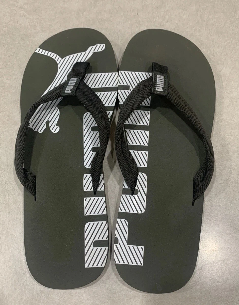 Sandali infradito tanga PUMA verde oliva ~ ~ taglia 10
