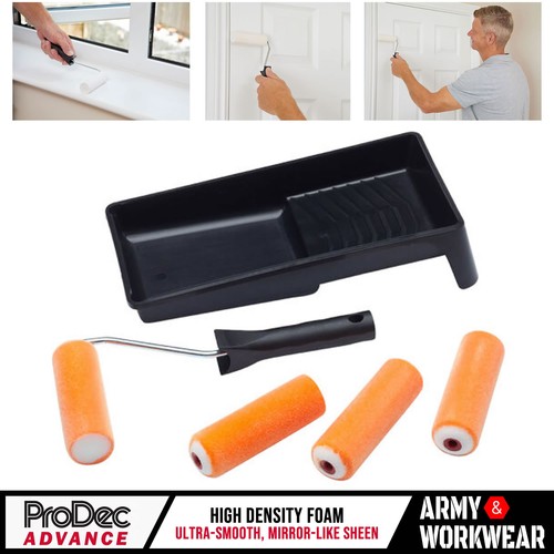 Petit Rouleau De Peinture En Mousse De 5,1 Cm Avec Plateau Et Poignée