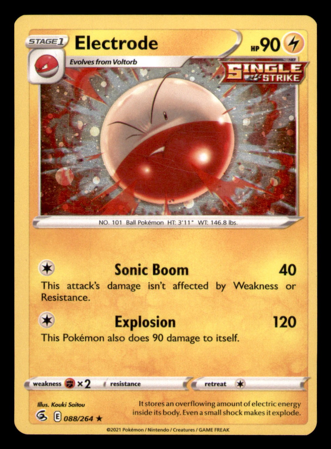 Electrode (Cosmos Holo) 088/264 Holo MP 2018 Pokemon