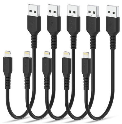 1ft iPhone Charger Cord, 5Pack Apple Short USB A to Cable 12 inch,