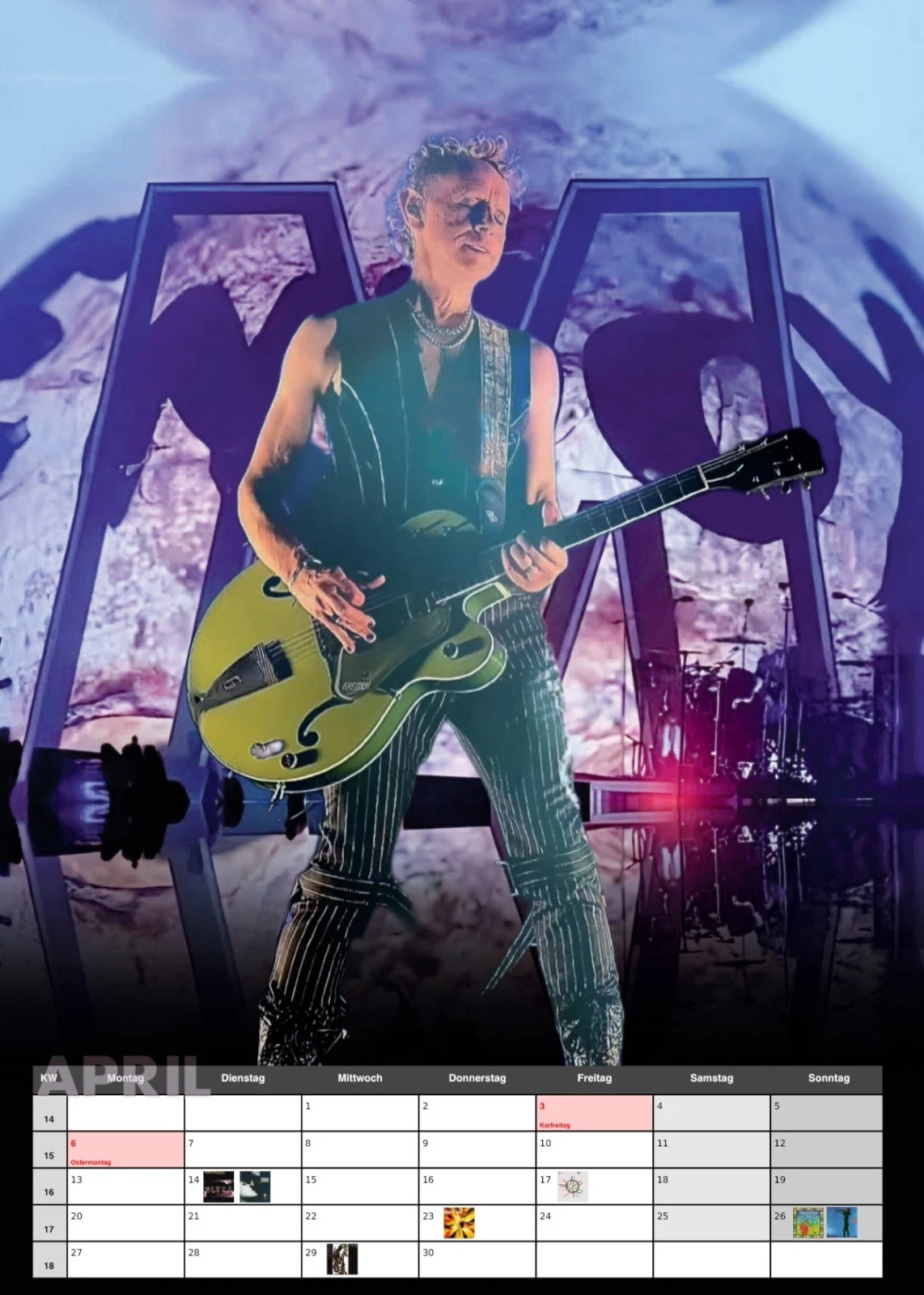 Depeche Mode A3 Wall Calendar 2026