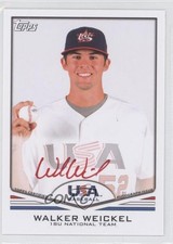 2011 Topps USA Baseball Team Red Ink 15/99 Walker Weickel #USA-A67 Auto 2x6