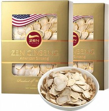 2 Boxes of American Wisconsin Ginseng Slices - Improved 8 Ounce Pack 1 