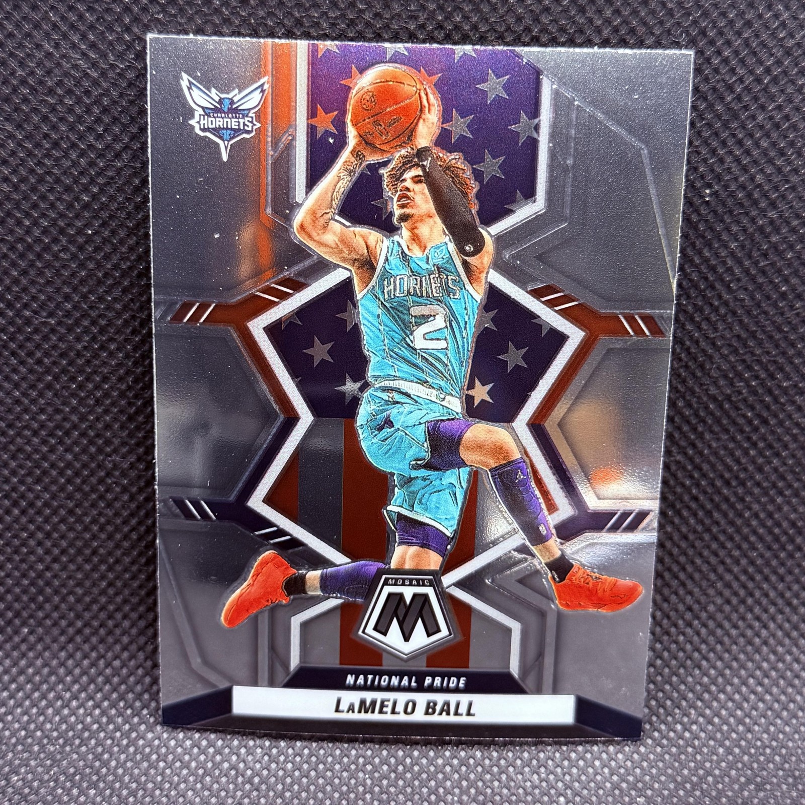2021-22 Panini Mosaic #251 LaMelo Ball Silver National Pride Hornets