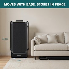 Compact Treadmill Quiet Under-Desk Walking Pad Slim & Portable Design for Home 2