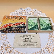 Touring Famous Automobile Card Game Vintage Parker Brothers Car COMPLETE 1947