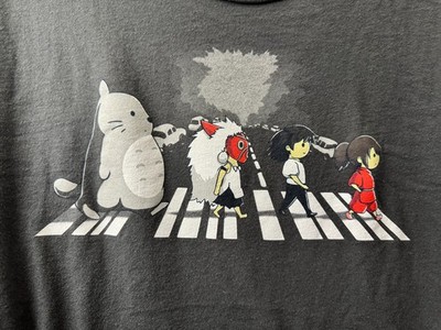RARE TeeTurtle Studio Ghibli Beatles Parody T-Shirt Sz 2xL Totoro Spirited Away