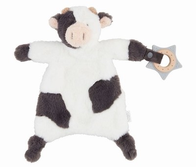 Mud Pie MUDPIE Plush COW Teether Woobie Lovey Security Blanket Baby Toy