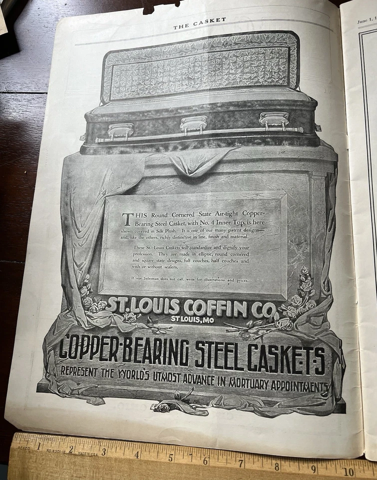 THE CASKET, June 1917, Full Magazine, Education Funeral Embalmers,Sanitarians, - Image 2 of 4