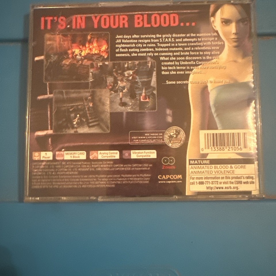 Resident Evil 3: Nemesis PS1 W/Dino Crisis/Order Form COMPLETE EX 1st ...