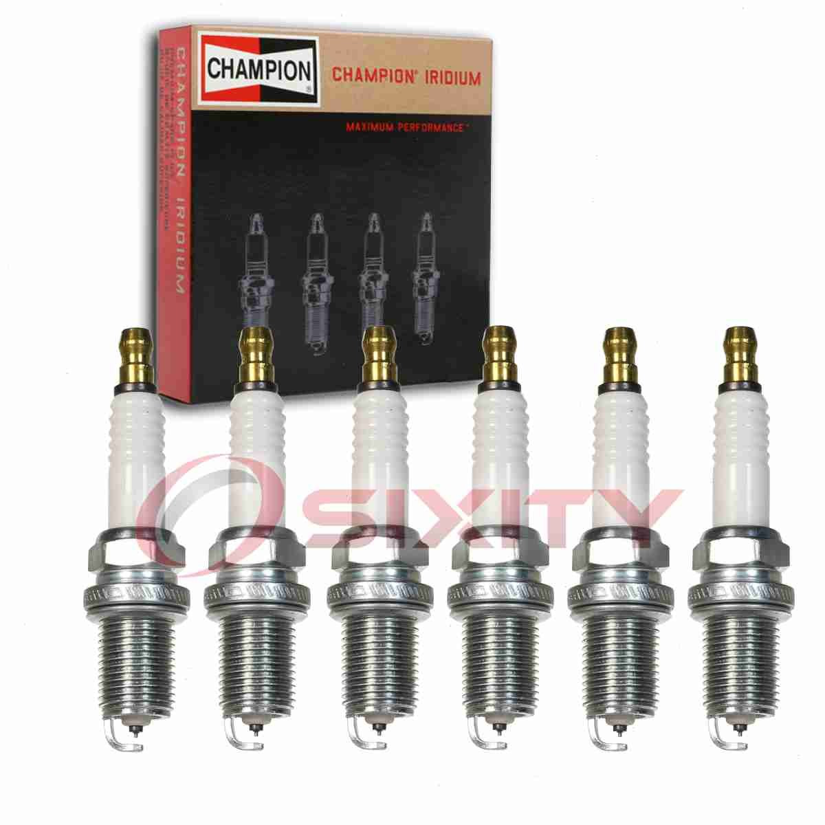 6 pc Champion Iridium Spark Plugs for 1992-1993 Toyota Camry 3.0L V6 ae