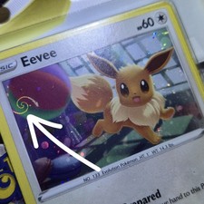 HD GALAXY SWIRL 🌀💫 SIGILLATO Eevee SWSH212 Cosmo Holo Promo Blister Carta Pokemon