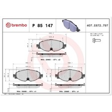 Satz Bremsbeläge Bremsklötze vorne für VW Caddy 4 SAA SAB 5 SBA SBB | 2423184