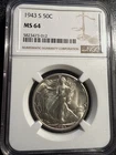1943-S Walking Liberty Half Dollar, NGC MS 64 #41