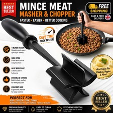 1x Non Stick Mince Meat Masher Beef Ground Chopper Resistant Heat Potato Masher