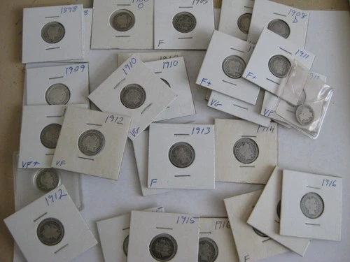 Lot of (30) Silver Barber Dimes  LOT  RB-21