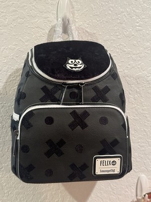 LOUNGEFLY Felix the Cat Cartoon Character Mini Backpack Black/White Bag NEW NWT NWT Loungefly Felix the Cat Cartoon Character Mini Backpack  main image 2