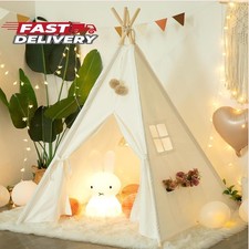 Tienda Tipi Infantil Port til para Ni os Interior y Exterior Blanca