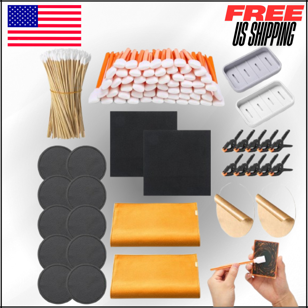Trade Card Flattening Cleaning Kit  for TCG Collectors Collectible Protect 228Pc