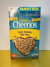    New Limited Edition Cheerios CONFETTI Vanilla Whole Grain Oats Cereal 19oz