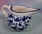 Hand-Painted Blue White Studio Art Made In Italy SIENA Single Serve Creamer — photo 3
