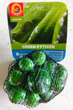 Mega Marble GREEN PYTHON MARBLE NET 24 Player Marbles  1 Shooter Marble