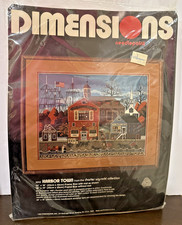 Dimensions HARBOR TOWN 2212 Needlepoint Kit Charles Wysocki Americana New Sealed