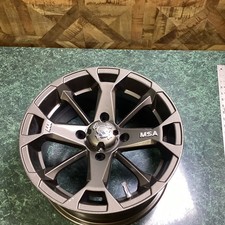 MSA 4 Lug Golf Cart Rim M17, 14X7.0 AT, 15 Inch Rim, Grey Metal Alloy Wheel Good