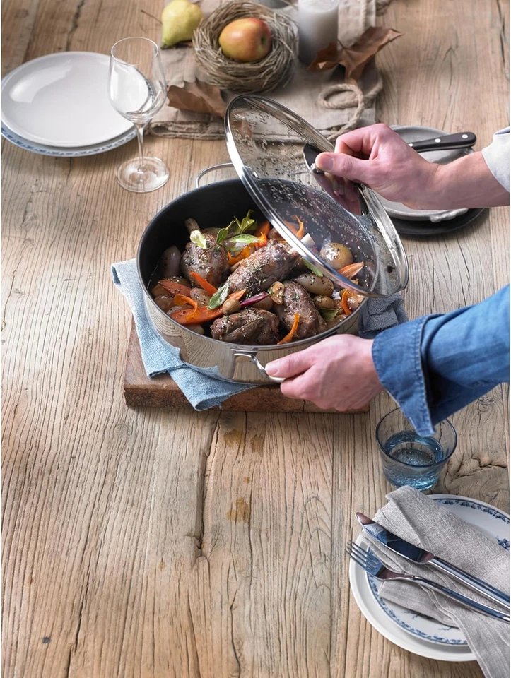 WMF Schmorpfanne 28cm Mit Deckel 5L Induktion Edelstahl Antihaft Bräter - Bild 2 von 4