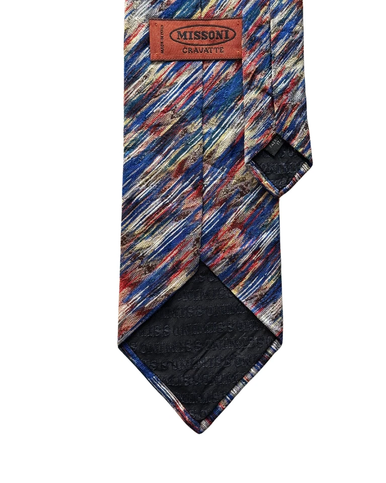 Missoni Tie Silk Necktie Multicolor Painting Striped - Image 2 of 4