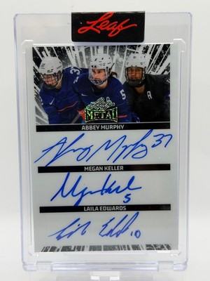 2026 Leaf Abbey Murphy Megan Keller Laila Edwards On-Card US Womens Hockey 10/10