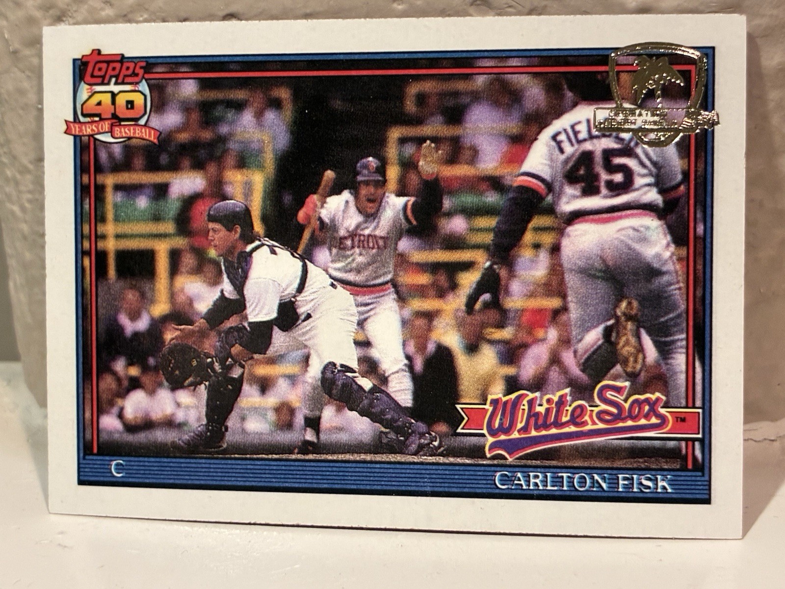 1991 Topps Operation Desert Shield #170 Carlton Fisk Chicago White Sox EX D