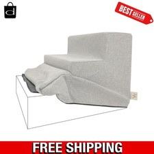 Elegant Foam Pet Steps Cover for Small Dogs  Cats - 3-Step Size, Sand Color