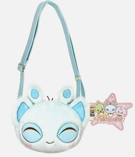 NEOPETS синий плюшевая наплечная сумка 2025 COMIC CON SDCC с кодом DLC совершенно новый - Изображение 4 из 4