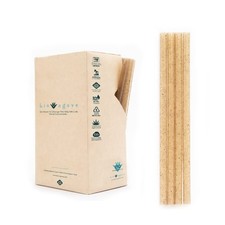 Biodegradable 8.25" x 8mm Jumbo Straws Made From Agave Fibers 150 Pcs  Plant...