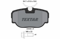 Textar Bremsbelagsatz, Scheibenbremse 2345801 FüR Land Rover